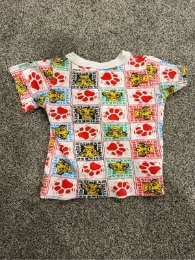 Disney White Tee with Red Paw & Yellow Simba Blocks